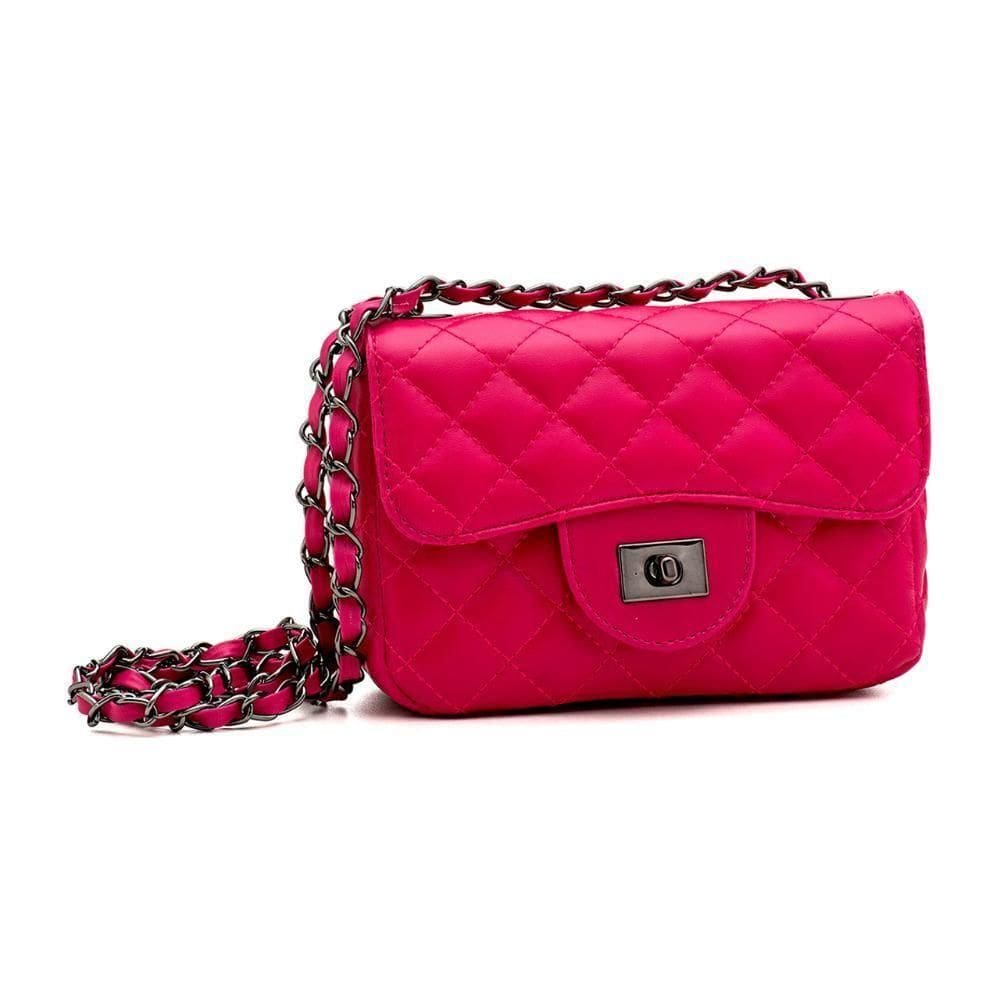 Bolsa Pequena Transversal Com Alça Em Corrente Pink