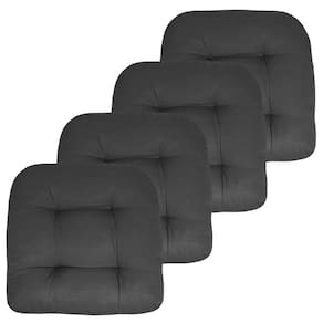 Almofadas de cadeira de pátio Sweet Home Collection Premium 19 x 19 cm, pacote com 4
