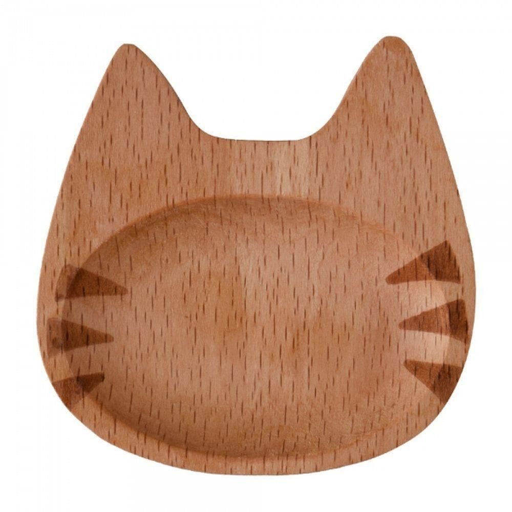 Kit 2 Pratinhos Gato Madeira