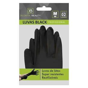 Luva Látex Black Tamanho M 1Par Dilcintia