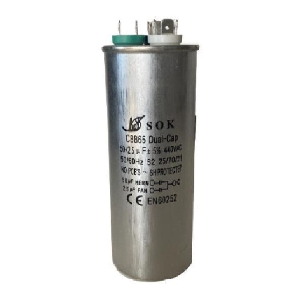 Capacitor Eos 50+2,5uf 440-450vac Ar Condicionado 05706082