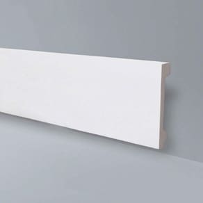Kit c/30 barras Rodapé GART de Poliestireno WB20 18mmx20cm Metro Linear 73,2m Branco