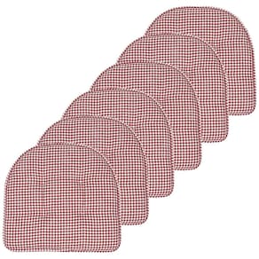 Almofada de cadeira Sweet Home Collection Memory Foam, pacote com 6 unidades, vermelha