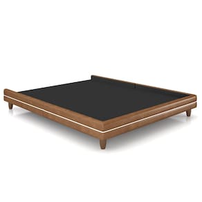Cama Casal Base Box 140cm Many P02 Sintético Caramelo - Mpozenato