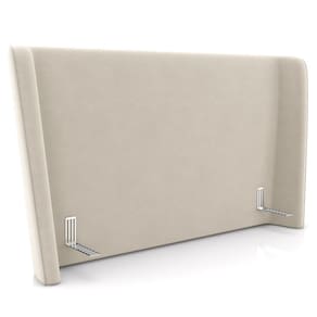Cabeceira Cama Box Queen 160cm Nicea P02 Veludo Bege - Mpozenato