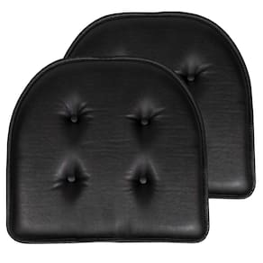 Almofada de cadeira Sweet Home Collection Memory Foam Black, pacote com 2