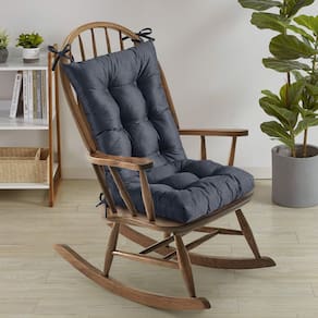 Almofada de cadeira de balanço Sweet Home Collection azul marinho, 2 peças