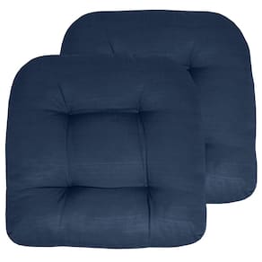 Almofadas de cadeira de pátio Sweet Home Collection azul marinho (pacote com 2)
