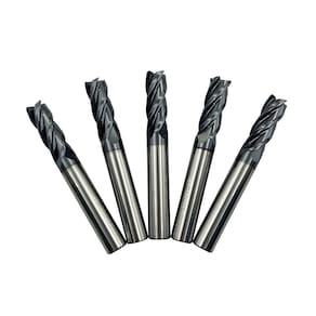 Conjunto de brocas quadradas de metal duro de 5/16" 4 canais HRC 45° x5