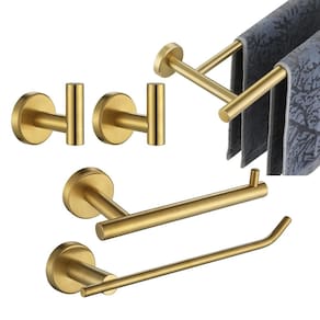Conjunto de ferramentas de banheiro JQK BAS105-BG Brass Gold 5 peças