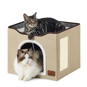 Cat Bed Bedsure Cat Cave para gatos domésticos com almofada para arranhar