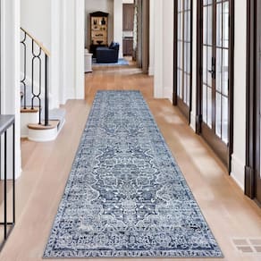 Tapete Runner KUTA Oriental Kitchen Vintage Azul 80x300cm