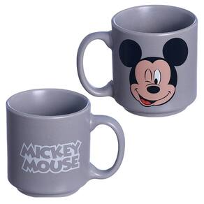 Mini Caneca Mickey Mouse Empilhável Porcelana Cinza 100ML Oficial Disney