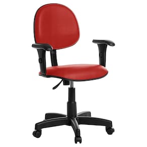 Cadeira De Escritório Executiva Com Braço Rce Vermelho