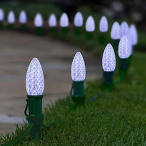 Luzes de caminho de Natal MAINDECO C9 Cold White 60m 40 LED