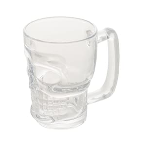 Caneca P/ Chopp Cerveja Vidro Caveira Rock Style 365ml Lyor