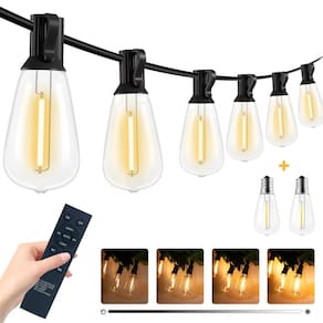 Luzes de corda externas litogo 36m à prova d`água com lâmpadas Edison