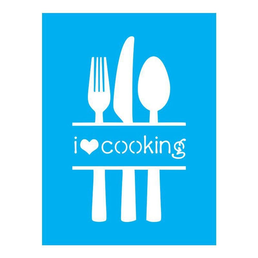 Stencil Tamako I Love Cooking - 15X20Cm - Ref A2565