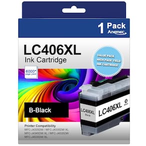 Cartuchos de tinta Anemec LC406XL pretos para Brother MFC-J4335DW