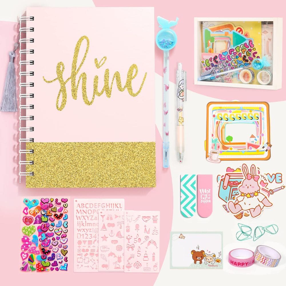 Kit de diário Arulis DIY para meninas de 8 a 13 anos com acessórios