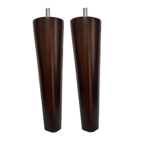 Kit 2 Pé Palito 10Cm Sofá Mesa Marrom Escuro