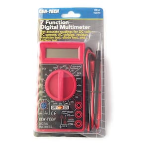 Multímetro Cen-Tech Digital Amp Ohm Voltímetro AC/DC Vermelho