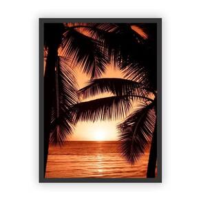 Quadro Decorativo Paisagens Variadas Moldura Preta Mod 02