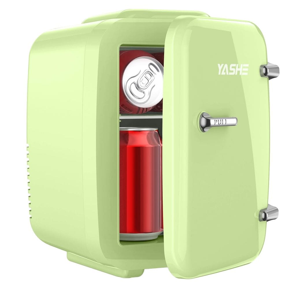 Mini refrigerador termoelétrico/aquecedor verde YASHE 4L/6 Lata
