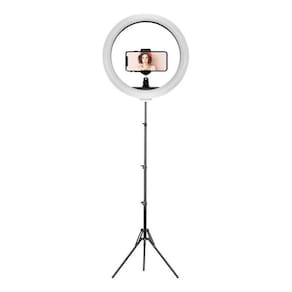 Iluminador Ring Light Anel Luz C Tripé 1,80 30Cm Videos Foto
