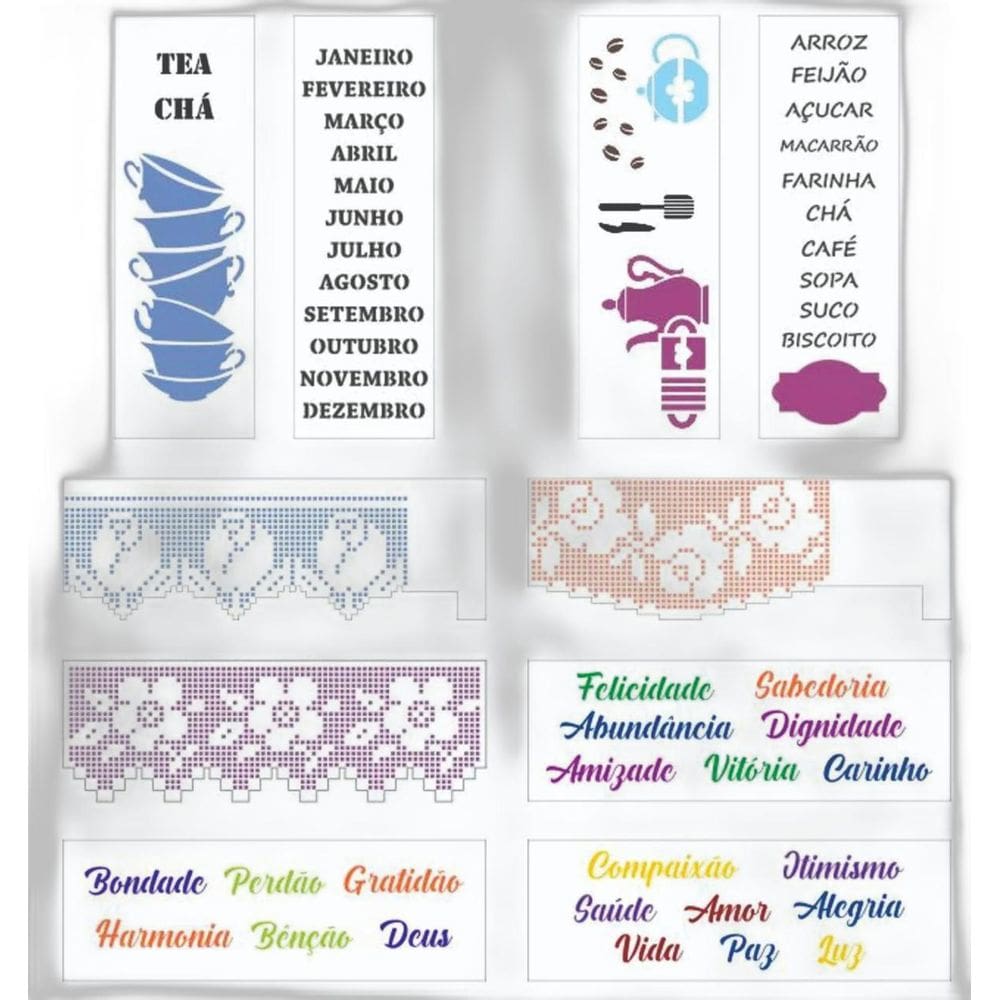 Kit Stencil - 10X30Cm - Ref 05