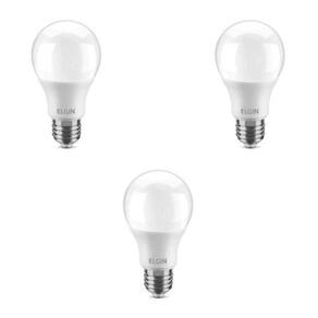 Kit 3 Lâmpadas Bulbo Led 9W Elgin A60 E27