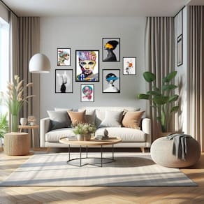Kit 7 Quadros Decorativos Mulheres Arte Surrealismo