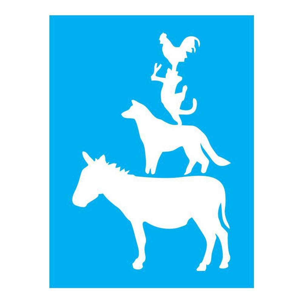 Stencil Tamako Animais - 15X20Cm - Ref A2765