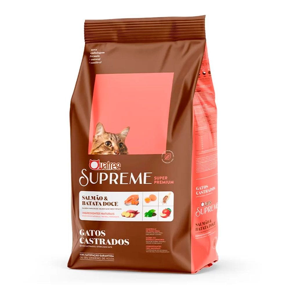 Ração Quatree Supreme Gatos Castrados Salmao 10,1kg