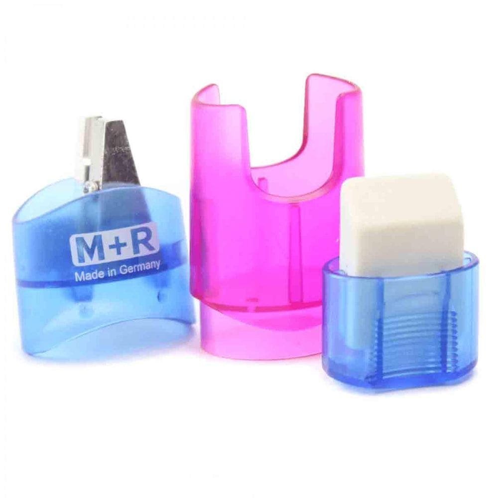 Apontador Com Deposito E Borracha M+R Roxo