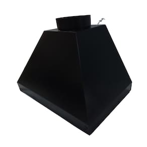 Coifa Para Churrasqueira Pintura Eletrostatica Preto 76x53x52