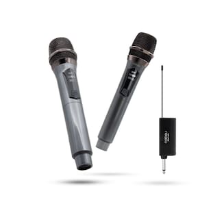 Microfone Sem Fio Duplo Profissional Dinâmico Alta Qualidade Recarregável com Excelência sonora