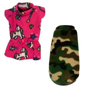 Kit 2 Roupas De Inverno Para Cães E Gato Vestido E Capa P