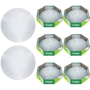 Kit 8 Plafon Taschibra Jurerê 30cm Redondo Branco E27 Bivolt