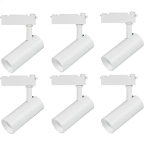 Kit 6 Spot Led Mr16 Para Trilho Eletrificado Branco 110/220v 6500k Frio