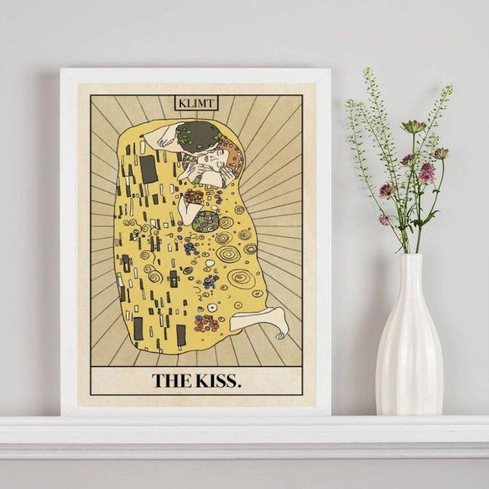 Quadro Carta Tarot The Kiss - Klimt 45X34Cm
