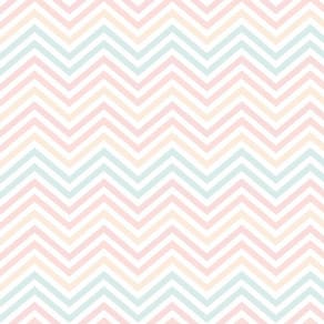 Papel De Parede Chevron Azul Rosa Laranja E Branco Adesivo