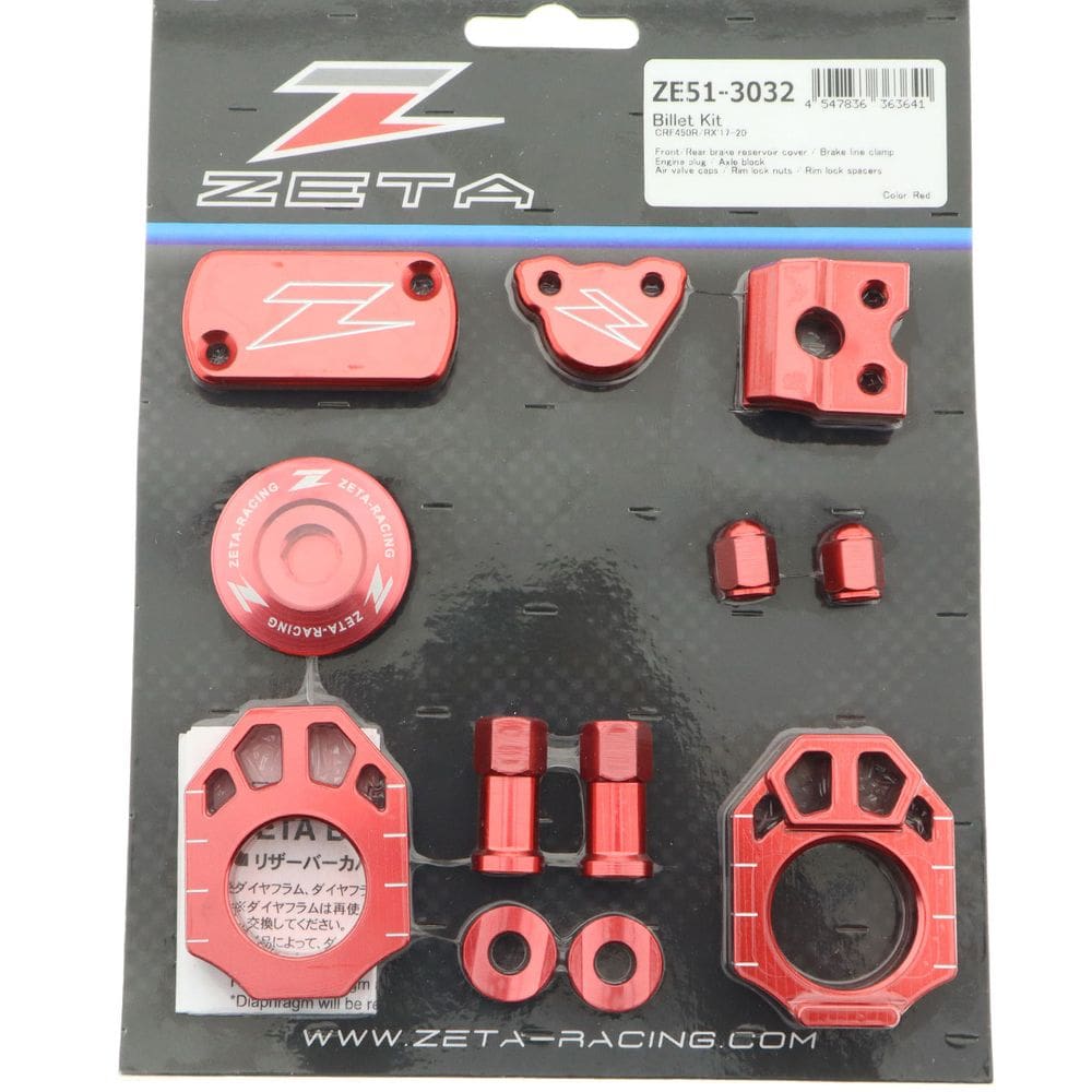 Kit 7 Peças Anodizadas Zeta Crf 450r Crf 450Rx 2017 a 2020