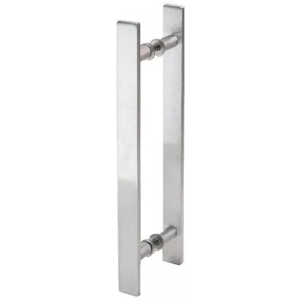 Puxador Para Porta Pivotante Barra Chata Reto Escovado 30Cm