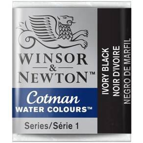 Aquarela Cotman W&N Ivory Black Half Pan 331