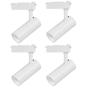 Kit 4 Spot Led Mr16 Para Trilho Eletrificado Branco 110/220v 6500k Frio