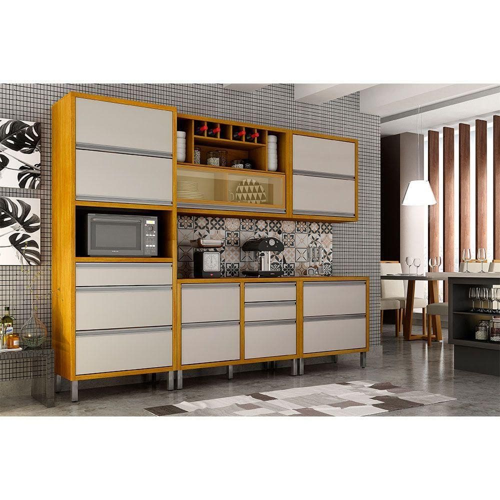 Cozinha Completa 5 Peças 8 Portas Jade Cinamomo/off White