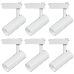 Kit 6 Spot Longo Led Mr16 Para Trilho Eletrificado Branco 6500k Frio