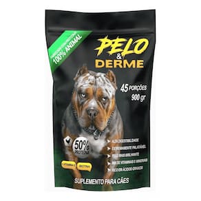 Suplemento Alimentar Completo Para Cachorros Todas as Raças Pelo e Derme 900Gr