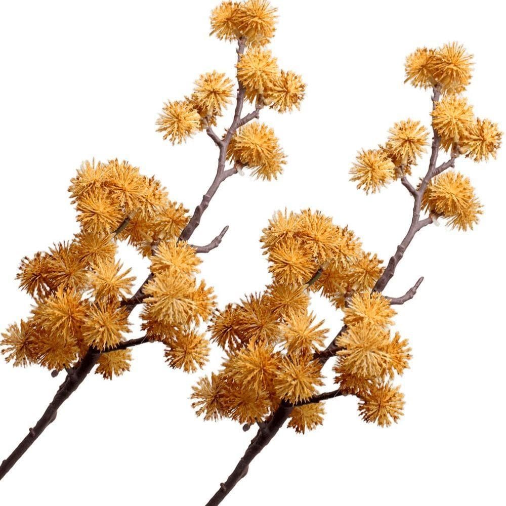 Kit 6 Plantas Artificiais Mamonas Decoração De Jardim 70cm